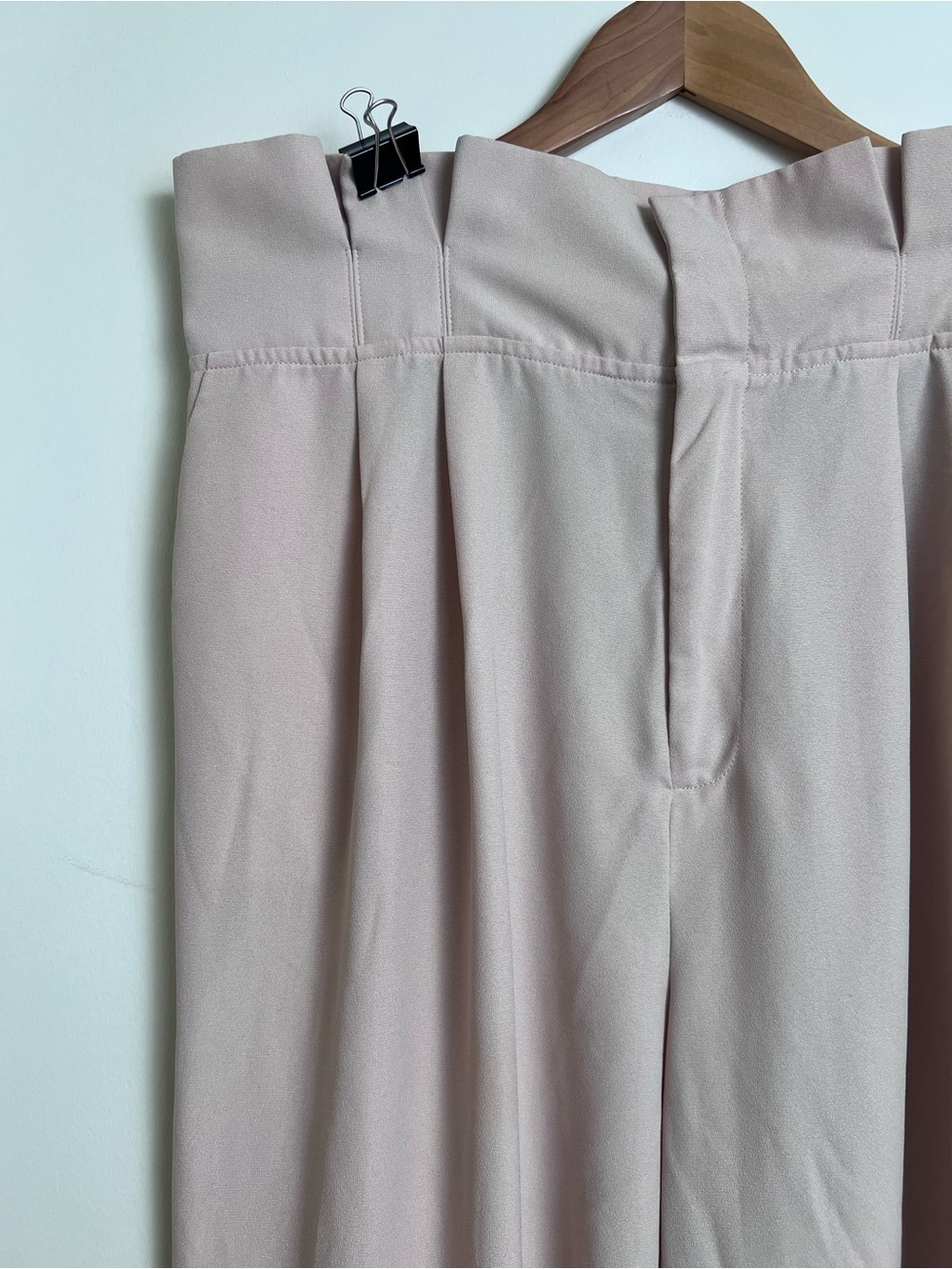 Forever 21 Plus Blush Pink Paperbag Wide Leg Trousers High Waist 1X 20 - Picture 2 of 9